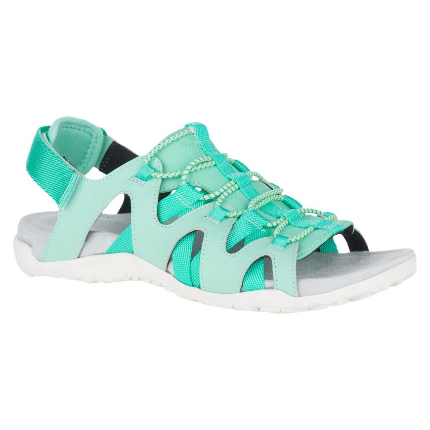 Sandales Merrell Terran Cage Backstrap Turquoise Femme | Q.A.DUKG